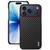 iPhone 18 Pro imak Ruiyi Series Red Ring Carbon Fiber Texture Phone Case - Black
