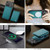 iPhone 18 Pro JEEHOOD J05 Business Magnetic Style RFID Leather Phone Case - Blue Green