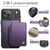 iPhone 18 Pro JEEHOOD J05 Business Magnetic Style RFID Leather Phone Case - Purple