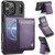iPhone 18 Pro JEEHOOD J06 British Style RFID MagSafe Card Bag PU Phone Case - Purple