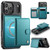iPhone 18 Pro JEEHOOD J09 Buckle Card Bag MagSafe Magnetic Style RFID Leather Phone Case - Green