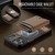 iPhone 18 Pro JEEHOOD J10 Flip Card Bag MagSafe Split RFID Leather Phone Case - Brown