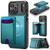 iPhone 18 Pro JEEHOOD J10 Flip Card Bag MagSafe Split RFID Leather Phone Case - Green