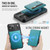 iPhone 18 Pro JEEHOOD J12 Exquisite RFID MagSafe Zipper Card Bag Phone Case - Green
