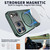 iPhone 18 Pro Kalebol Magnetic MagSafe Rotation Holder PC Phone Case - Grey Green