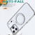 iPhone 18 Pro kalebol MagSafe Metal Ring Holder Phone Case - Transparent