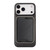 iPhone 18 Pro Kalebol Slim MagSafe Ring Magnetic Card Bag Leather Phone Case - Black