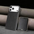 iPhone 18 Pro Kalebol Slim MagSafe Ring Magnetic Card Bag Leather Phone Case - Black