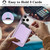 iPhone 18 Pro Kalebol Slim MagSafe Ring Magnetic Card Bag Leather Phone Case - Purple