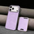 iPhone 18 Pro Kalebol Slim MagSafe Ring Magnetic Card Bag Leather Phone Case - Purple