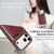 iPhone 18 Pro Kalebol Slim MagSafe Ring Magnetic Card Bag Leather Phone Case - Red