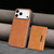 iPhone 18 Pro Kalebol Strong Magnetic MagSafe Tri-Fold Wallet Leather Phone Case - Brown