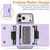 iPhone 18 Pro Kalebol Strong Magnetic MagSafe Tri-Fold Wallet Leather Phone Case - Purple