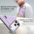 iPhone 18 Pro Kalebol Strong Magnetic MagSafe Tri-Fold Wallet Leather Phone Case - Purple