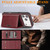 iPhone 18 Pro Kalebol Strong Magnetic MagSafe Tri-Fold Wallet Leather Phone Case - Red