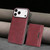 iPhone 18 Pro Kalebol Strong Magnetic MagSafe Tri-Fold Wallet Leather Phone Case - Red