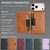 iPhone 18 Pro Kalebol Strong MagSafe Magnetic Two-Fold Card Bag Leather Phone Case - Brown