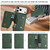 iPhone 18 Pro Kalebol Strong MagSafe Magnetic Two-Fold Card Bag Leather Phone Case - Green