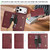 iPhone 18 Pro Kalebol Strong MagSafe Magnetic Two-Fold Card Bag Leather Phone Case - Red