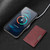iPhone 18 Pro Kalebol Strong MagSafe Magnetic Two-Fold Card Bag Leather Phone Case - Red