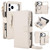 iPhone 18 Pro KLT-033 Detachable 2 in 1 Zipper Wallet Magnetic Phone Case with Lanyard - Apricot