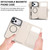 iPhone 18 Pro KLT-033 Detachable 2 in 1 Zipper Wallet Magnetic Phone Case with Lanyard - Apricot