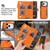 iPhone 18 Pro KLT-033 Detachable 2 in 1 Zipper Wallet Magnetic Phone Case with Lanyard - Orange