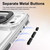 iPhone 18 Pro Lens Frame Holder Acrylic TPU Phone Case - Clear Black