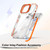 iPhone 18 Pro Lens Frame Holder Acrylic TPU Phone Case - Clear Orange