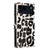 iPhone 18 Pro Leopard Print Wallet Vegan Leather Phone Case with Lanyard - Black