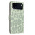 iPhone 18 Pro Leopard Print Wallet Vegan Leather Phone Case with Lanyard - Light Green