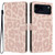 iPhone 18 Pro Leopard Print Wallet Vegan Leather Phone Case with Lanyard - Pink