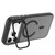 iPhone 18 Pro LeReach Le-Luster Series Metal Lens Kickstand Magnetic Phone Case - Black