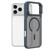 iPhone 18 Pro LeReach Le-Luster Series Metal Lens Kickstand Magnetic Phone Case - Blue