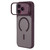 iPhone 18 Pro LeReach Le-Luster Series Metal Lens Kickstand Magnetic Phone Case - Cherry Red