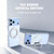 iPhone 18 Pro LeReach TOC Crystal Series Armor Rotation Holder Magnetic Phone Case - Transparent