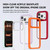 iPhone 18 Pro Liquid Silicone Frame Hybrid Clear Acrylic Back Panel Phone Case - Grey