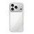 iPhone 18 Pro Liquid Silicone Frame Hybrid Clear Acrylic Back Panel Phone Case - White