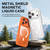 iPhone 18 Pro Liquid Silicone Frame Hybrid Clear Back Panel Magnetic Phone Case - Orange