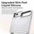 iPhone 18 Pro Liquid Silicone Frame Hybrid Ripple Back Panel Magnetic Phone Case - Red