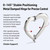 iPhone 18 Pro Liquid Silicone Metal Heart-Shaped Kickstand Phone Case - Rose Red