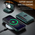 iPhone 18 Pro MAGKING K5 Series RFID Tri-fold Card Bag Detachable Magnetic Phone Case - Green