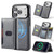 iPhone 18 Pro MAGKING K5 Series RFID Tri-fold Card Bag Detachable Magnetic Phone Case - Grey