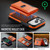 iPhone 18 Pro MAGKING K5 Series RFID Tri-fold Card Bag Detachable Magnetic Phone Case - Orange