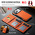 iPhone 18 Pro MAGKING K5 Series RFID Tri-fold Card Bag Detachable Magnetic Phone Case - Orange
