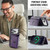 iPhone 18 Pro MAGKING K5 Series RFID Tri-fold Card Bag Detachable Magnetic Phone Case - Purple