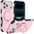 iPhone 18 Pro Magnetic 360 Rotating Holder Phone Case - Pink
