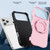 iPhone 18 Pro Magnetic 360 Rotating Holder Phone Case - Pink
