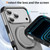 iPhone 18 Pro Magnetic 360 Rotating Holder Phone Case - Silver