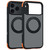 iPhone 18 Pro Magnetic Shockproof Protective Phone Case with 360 Degree Rotating Holder - Black